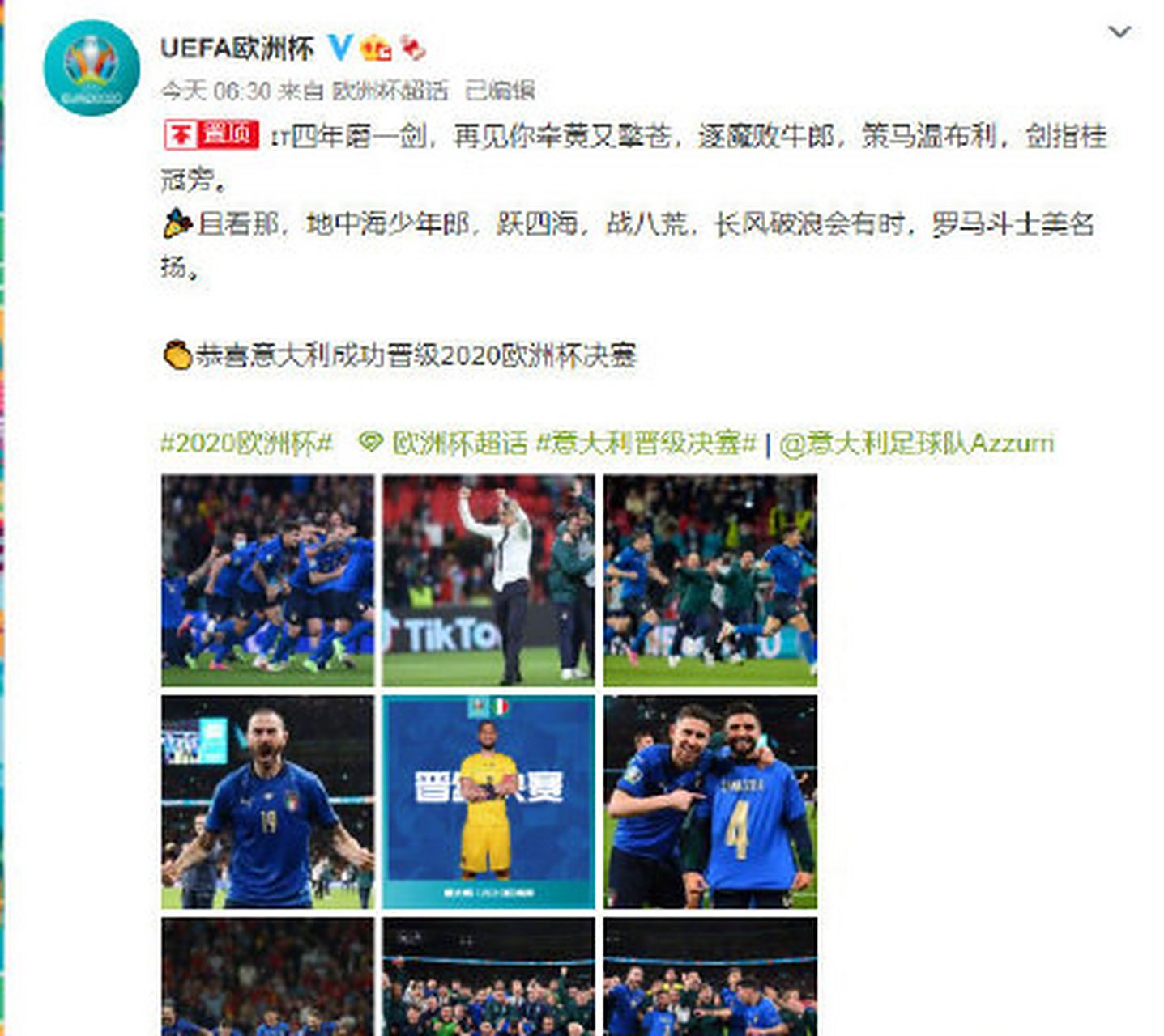 关于比利时队逆转丹麦，成功晋级欧洲杯四强的信息